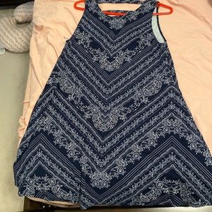 Navy blue patterned dress 💙💙